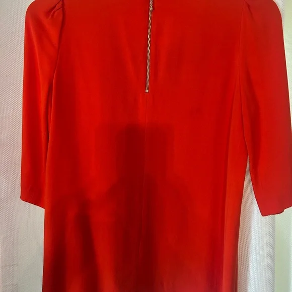 Kate Spade Vibrant Red Blouse with Floral Embellishment - Picture 4 of 4